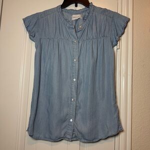 Dear John Stephany Short Sleeve Button-Down Shirt, Small